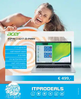 Informatique Acer ASPIRE 3 A317-33-P4MH  I  NX.A6TEH.002 aanbieding