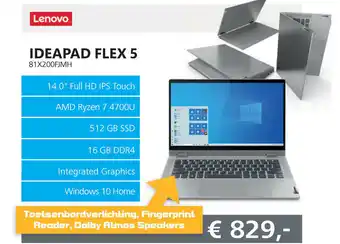 Informatique Lenovo Ideapad Flex 5  I  81X200FJMH aanbieding