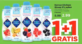 PLUS Karvan Cévitam Siroop 0% suiker 75cl aanbieding