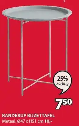 Jysk Randerup bijzettafel aanbieding