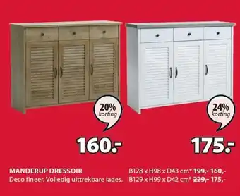 Jysk Manderup dressoir aanbieding