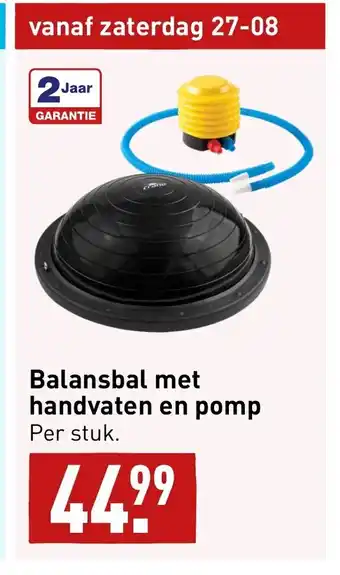 ALDI Balansbal met handvaten en pomp aanbieding