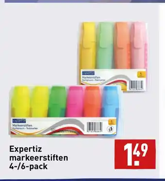 ALDI Expertiz markeerstiften 4-/6-pack aanbieding