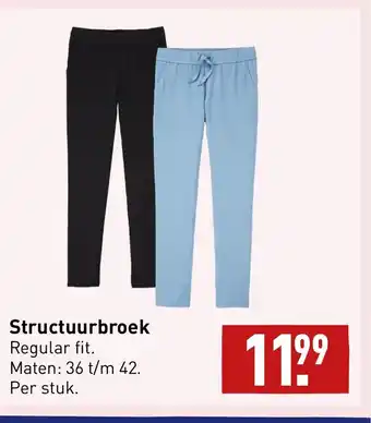 ALDI Structuurbroek maten: 36 t/m 42 aanbieding