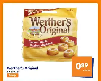 Action Werther's Original 3 x 50 gram aanbieding