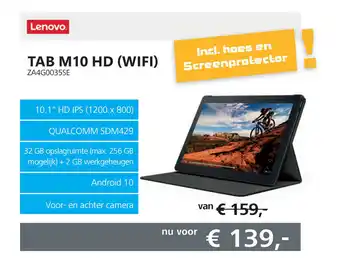 Informatique Lenovo TAB M10 HD (WIFI)  I  ZA4GOO35SE aanbieding