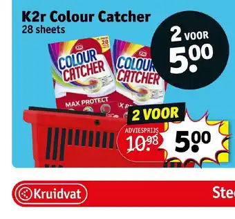 Kruidvat K2r Colour Catcher 28 sheets aanbieding