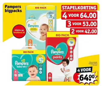 Kruidvat Pampers bigpacks aanbieding