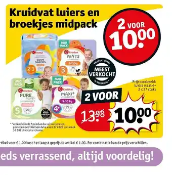 Kruidvat Luiers en broekjes midpack aanbieding