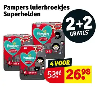 Kruidvat Pampers luierbroekjes Superhelden aanbieding