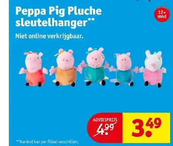 Kruidvat Peppa Pig Pluche sleutelhanger aanbieding