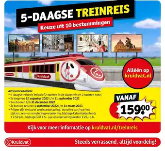 Kruidvat 5-daagse treinreis aanbieding