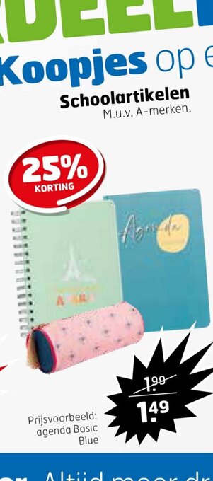 Trekpleister Schoolartikelen aanbieding