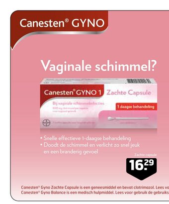 Trekpleister Canesten GYNO Zachte capsule aanbieding