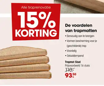 Kwantum Trapmat Sisal aanbieding