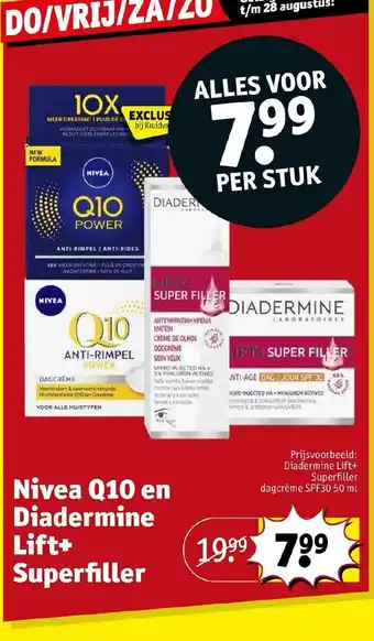 Kruidvat Nivea Q10 en Diadermine Lift+ Superfiller aanbieding