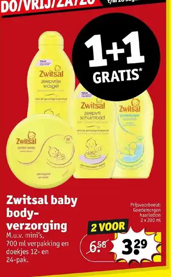 Kruidvat Zwitsal baby bodyverzorging aanbieding