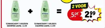 Kruidvat Schwarzkopf 7 kruiden shampoo 400ml + Schwarzkopf 7 kruiden shampoo 400ml aanbieding