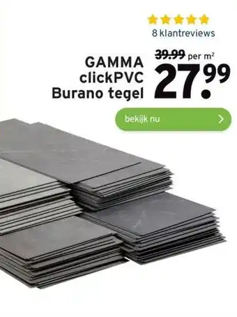 GAMMA Gamma clickpvc burano tegel aanbieding