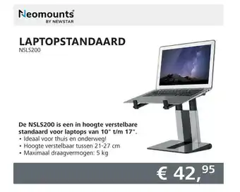 Informatique Neomounts by Newstar Laptopstandaard | NSLS200 aanbieding