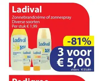 Die Grenze Ladival Zonnebrandcreme of zonnespray Diverse soorten aanbieding