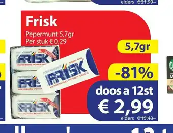 Die Grenze Frisk Pepermunt 5,7gr per stuk aanbieding