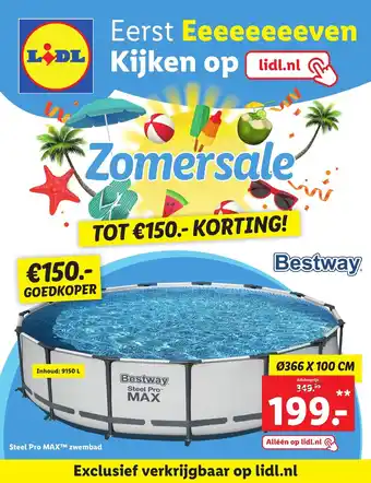 Lidl Steel Pro Max zwembad 366 x 100 cm aanbieding