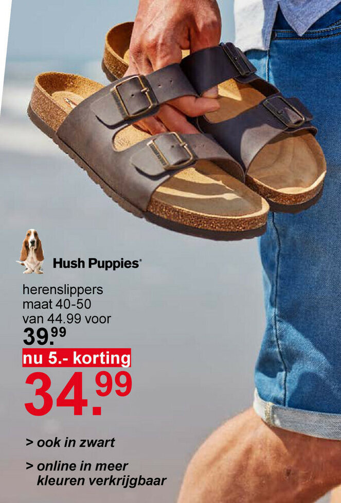 Hush Puppies Herenslippers mt. 40-50 aanbieding bij Scapino
