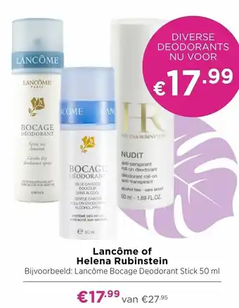 ICI Paris XL Lancome of Helena Rubinstein deodorant aanbieding