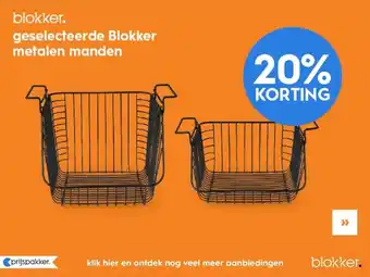 Blokker Geselecteerde Blokker metalen manden aanbieding