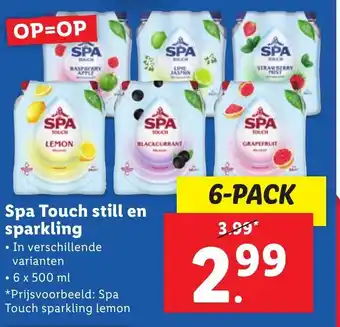 Lidl Spa touch still en sparkling 6x500ml aanbieding