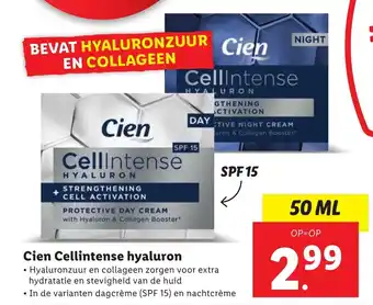 Lidl Cien cellintense hyaluron 50ml aanbieding