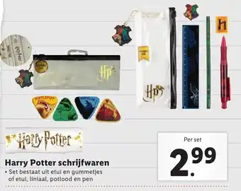 Lidl Harry potter schrijfwaren aanbieding