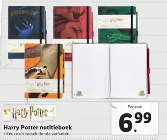 Lidl Harry potter notitieboek aanbieding