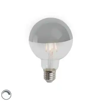 Lampenlicht.nl E27 dimbare led lamp kopspiegel zilver g95 3,5w 250lm 2300k aanbieding