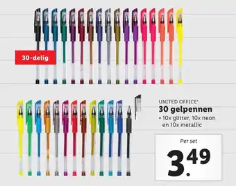 Lidl 30 Gelpennen aanbieding