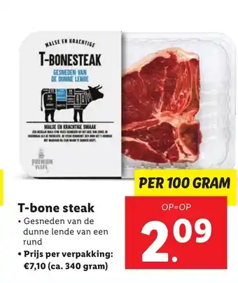 Lidl T-bone steak 100g aanbieding