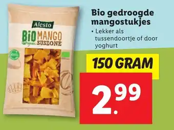 Lidl Bio gedroogde mangostukjes 150g aanbieding