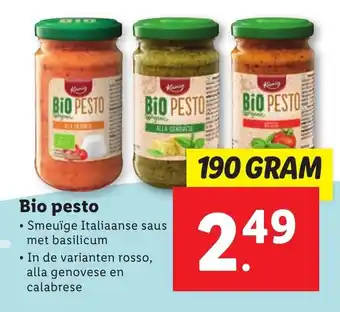 Lidl Bio pesto 190g aanbieding