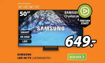 Expert LED 4k TV UE50BU8570U aanbieding