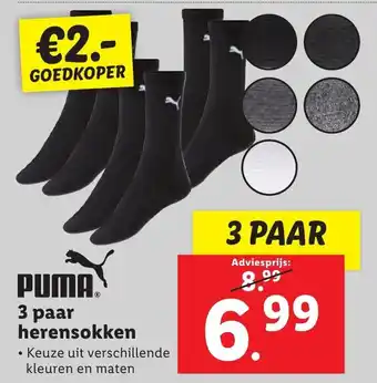 Lidl 3 Paar herensokken aanbieding