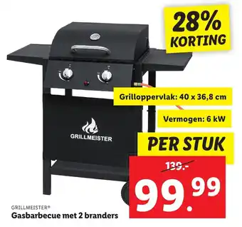 Lidl Gasbarbecue met 2 branders aanbieding