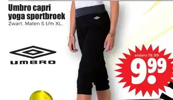 Dirk Umbro capri yoga sportbroek aanbieding