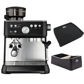 V&D Solis grind & infuse perfetta (1019), coffee knock-box en tamping mat - zwart aanbieding