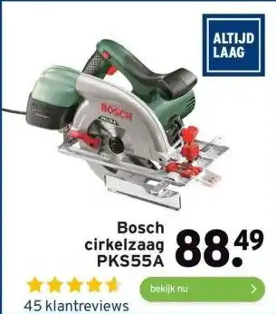 GAMMA Bosch cirkelzaag bks55a aanbieding