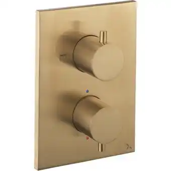 Sanitairwinkel.nl Crosswater mpro crossbox inbouw thermostatisch douchekraan verticaal 1 uitgang geborsteld messing outlet uden aanbieding