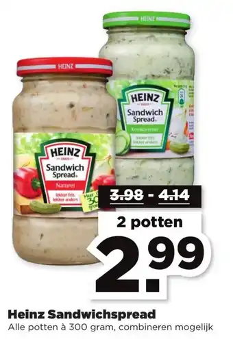 PLUS Heinz Sandwichspread 300g aanbieding