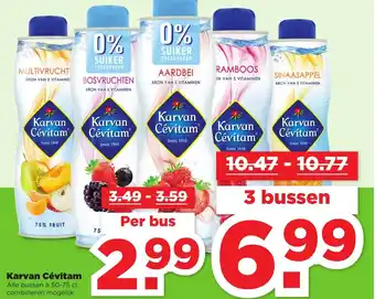 PLUS Karvan Cevitam 50-75cl 3 bussen aanbieding