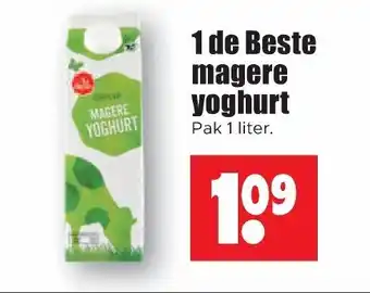 Dirk 1 de Beste magere yoghurt 1L aanbieding