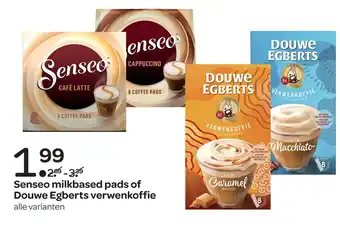 Spar Senseo milkbased pads of douwe egberts verwenkoffie aanbieding